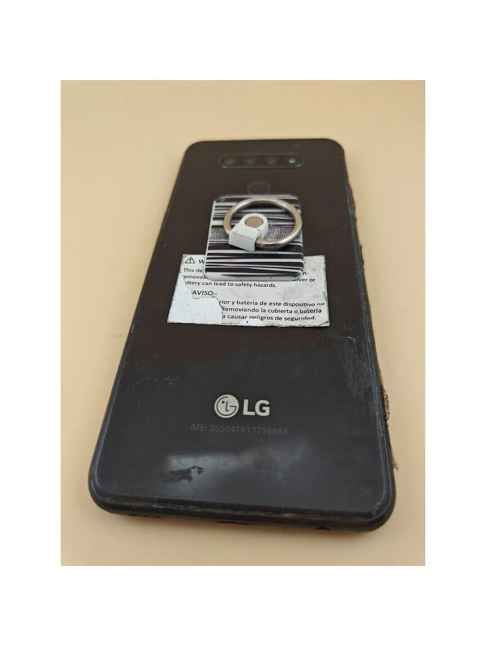 LG K51 LM-K500MM 32GB Black Cracked Screen No Power Phone For Parts/Repair